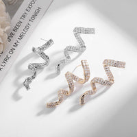 Cold Wind Zircon Minimally Personalized Spiral Wire Earrings