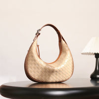 Design Niche Women's Woven Genuine Leather Bag