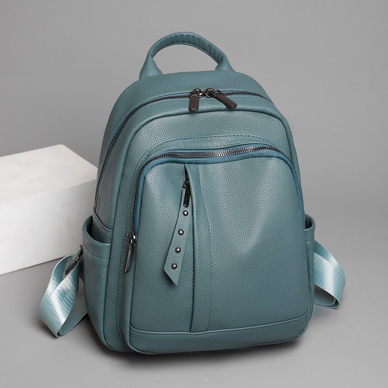 Light Luxury High-grade Women's Backpack PU Soft Leather Fashion